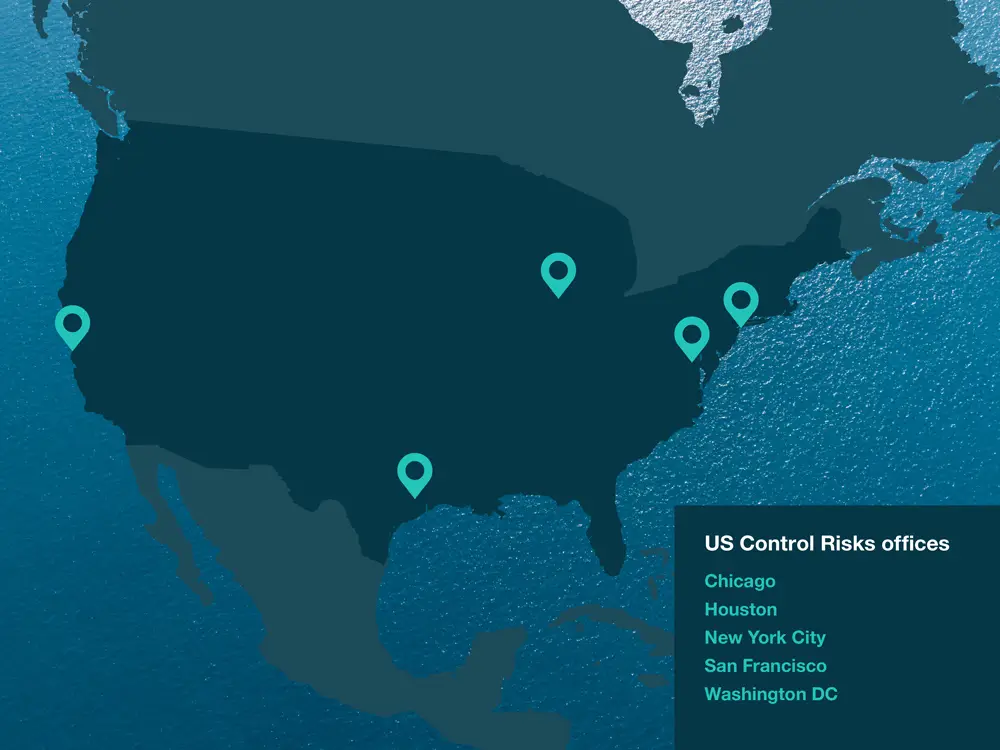 Control Risks U.S. offices map