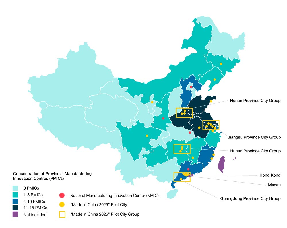 Concentration of Made in China 2025 government supportt