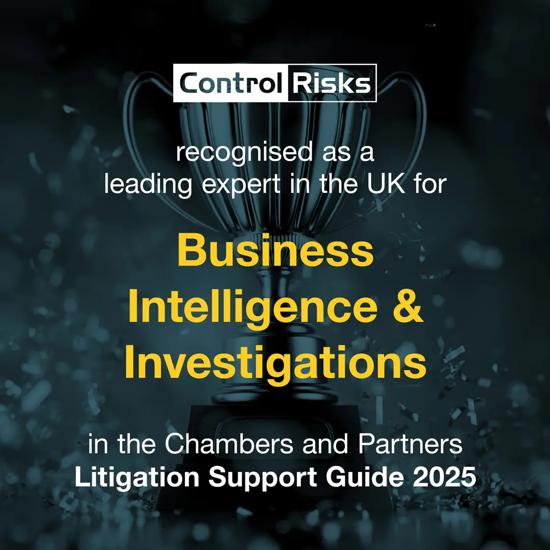 Recognised as a leading expert in the UK for Business Intelligence and Investigations
