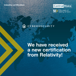 Cybersecurity certification from Relativity