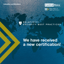 Relativity security best practices certification