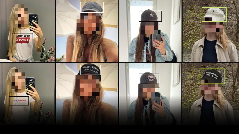 Examples of image manipulations to reflect pro-Trump messaging 