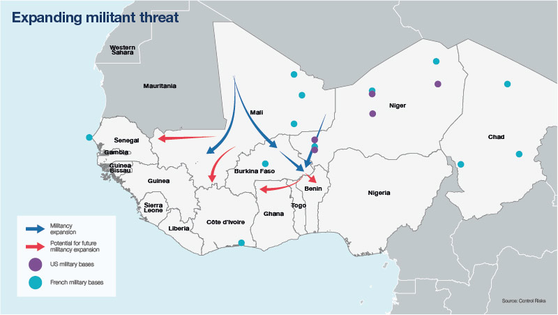 Expanding militant threats