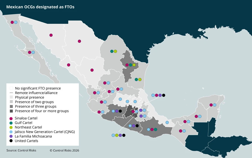Mexican OCGs designated as FTOs